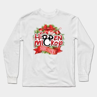 HMS Christmas Wreath Logo (WHITE Lineup) Long Sleeve T-Shirt